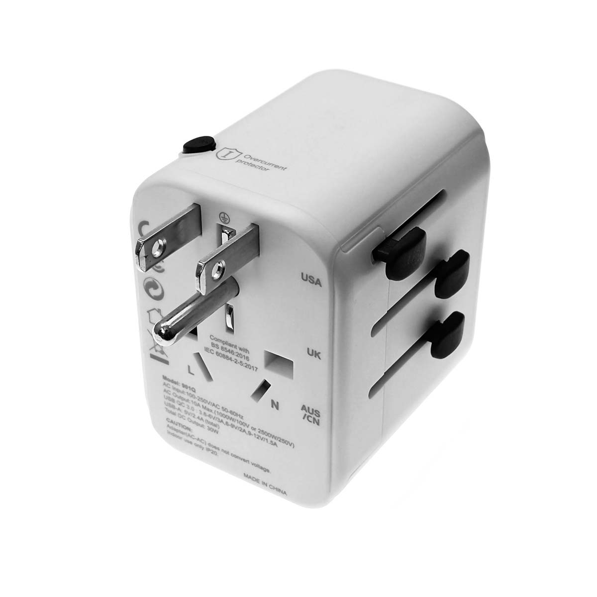 УСЗУ (Универсальное сетевое зарядное устройство) 901Q, цвет белый