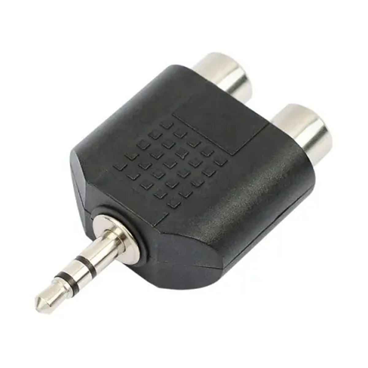 Адаптер, переходник Jack 3.5 mm на 2 RCA, цвет черный