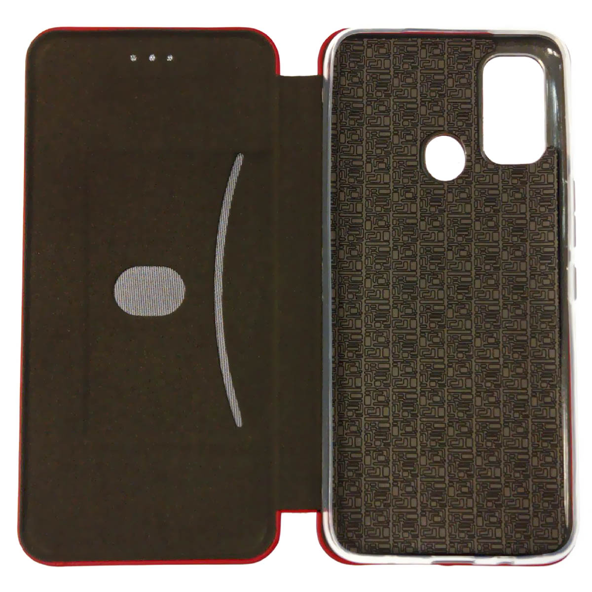 Чехол книжка STYLISH для TECNO Spark 7, экокожа, визитница, цвет красный