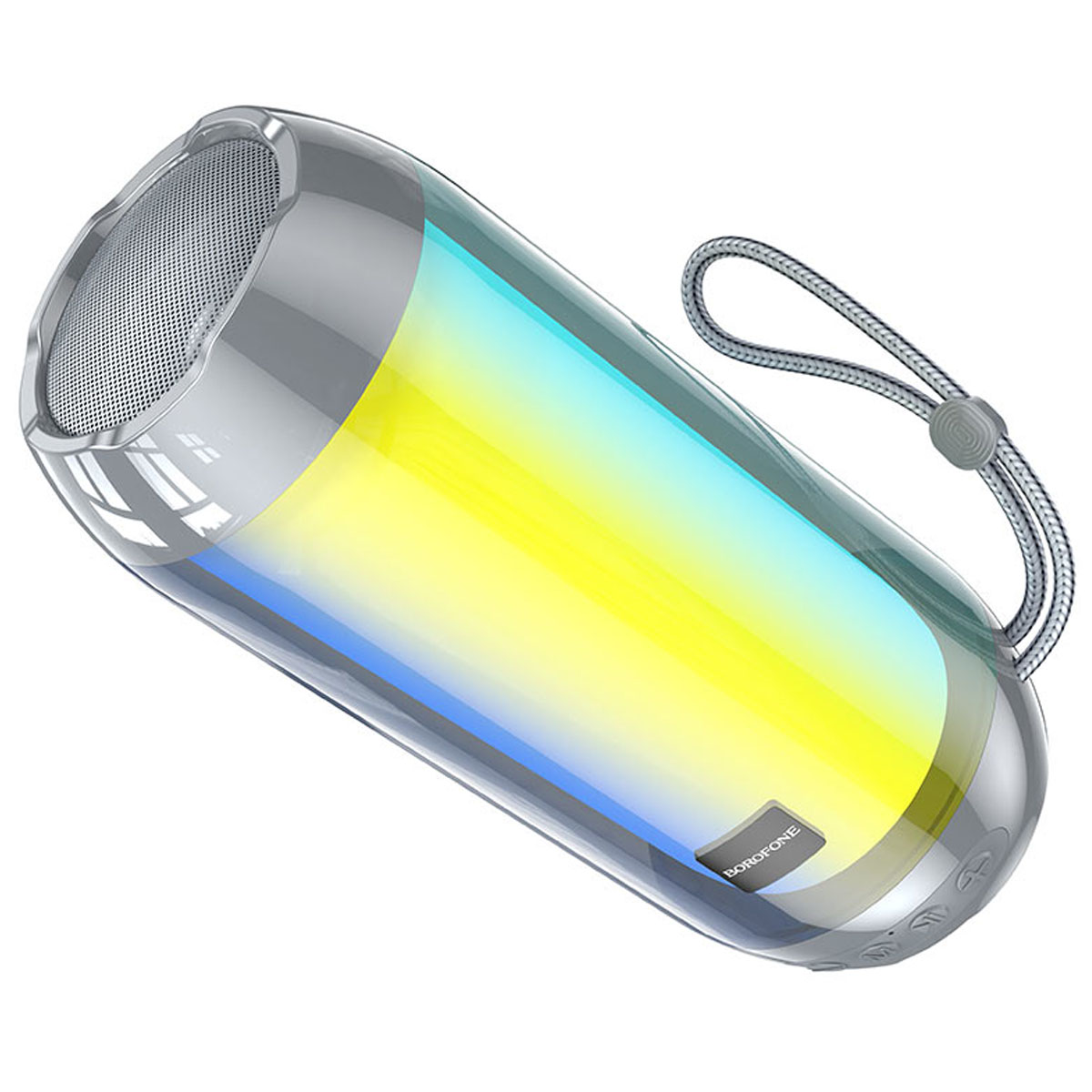 Портативная колонка BOROFONE BR25 Crazy, RGB подсветка, цвет серый (распродажа -50%)