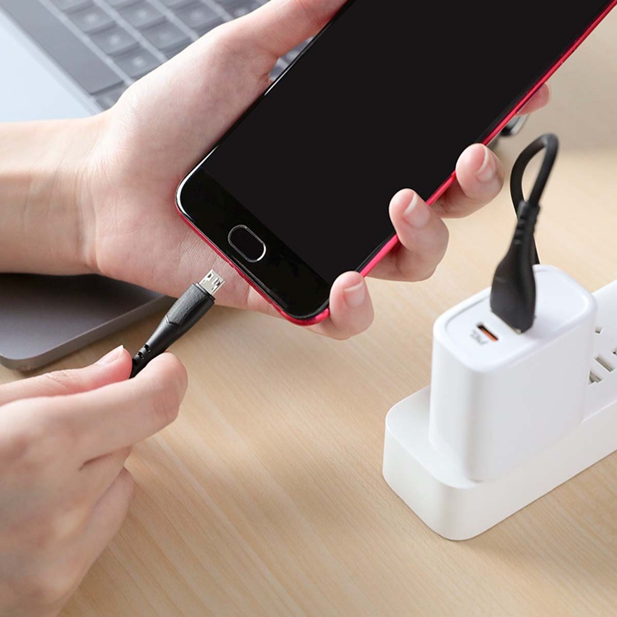 Кабель BOROFONE BX37 Wieldy Micro USB, 2.4A, длина 1 метр, силикон, цвет черный