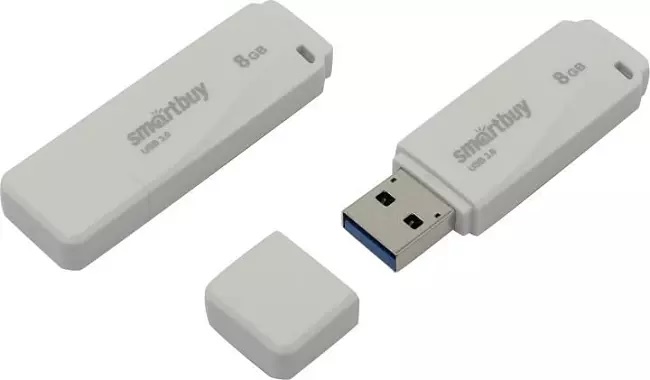 Флешка 8GB SMARTBUY LM05 Series SB8GBLM-W3, USB 3.0/3.1, цвет белый