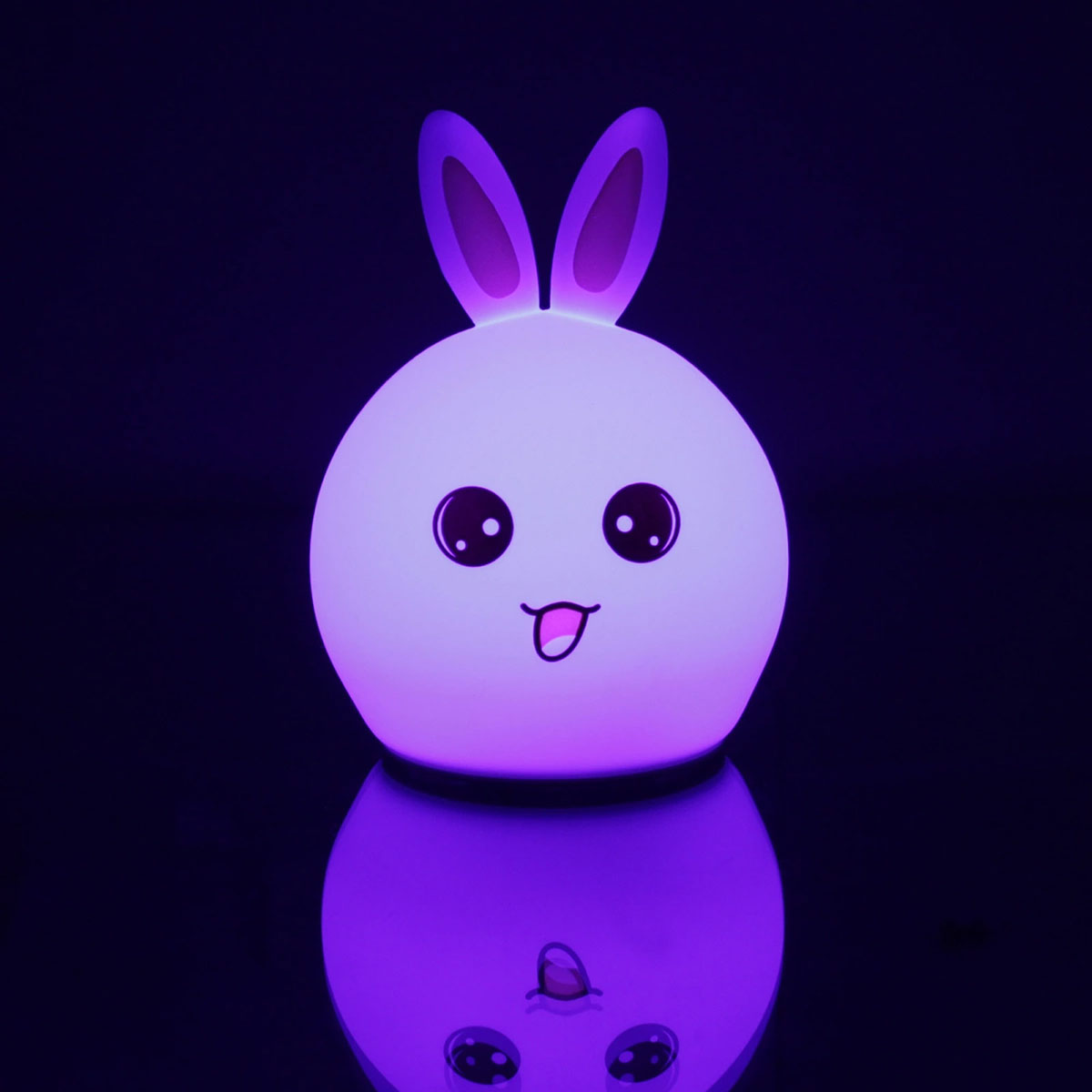 Лампа ночник Rabbit silicone lamp, Кролик, цвет розовый
