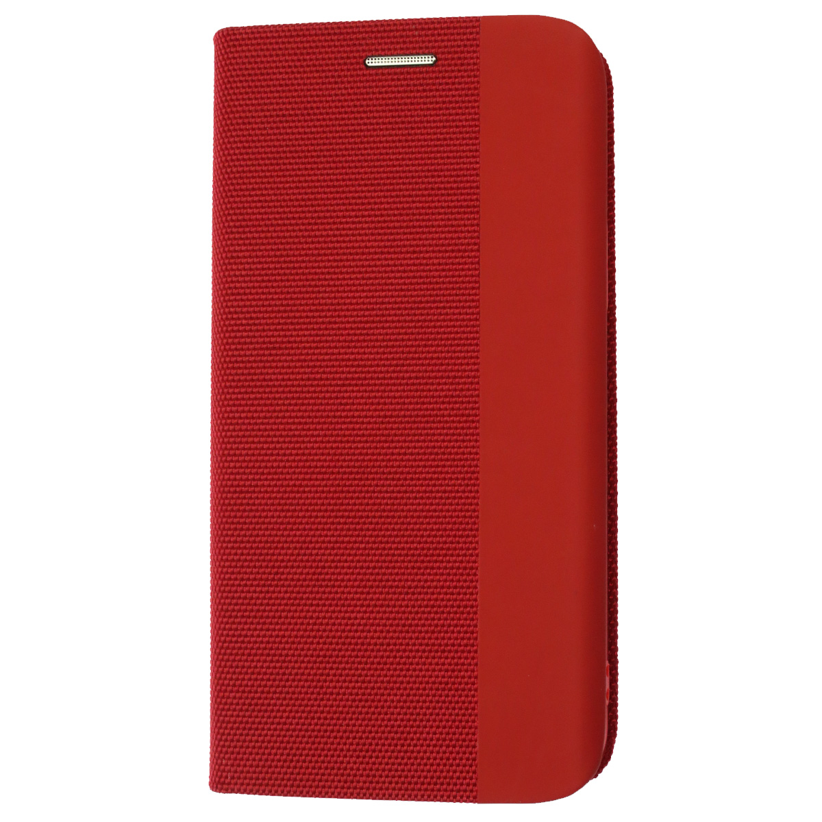 Чехол книжка MESH для APPLE iPhone 12 (6.1), iPhone 12 Pro (6.1), текстиль, силикон, бархат, визитница, цвет красный