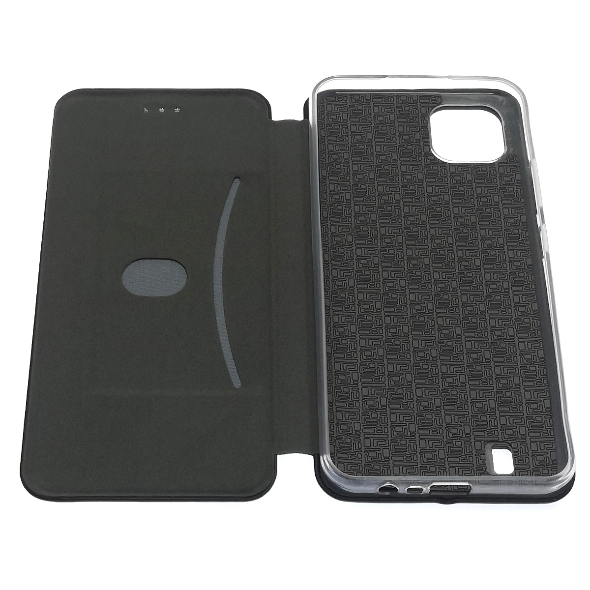 Чехол книжка STYLISH для Realme C20, Realme C11 2021, экокожа, визитница, цвет черный