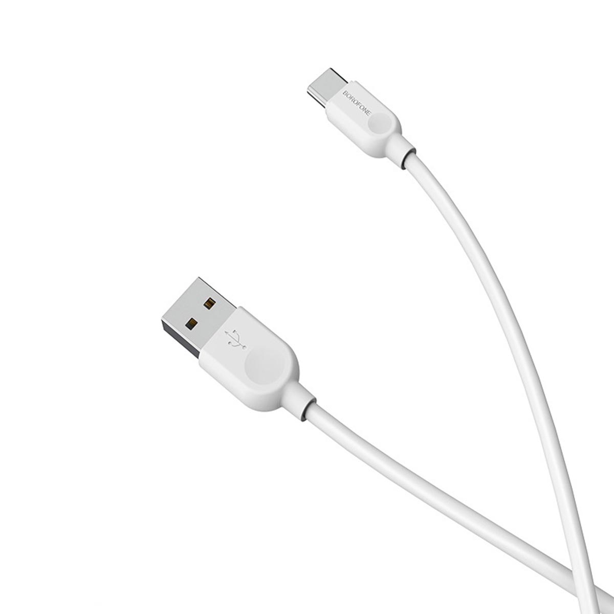 Кабель BOROFONE BX14 LinkJet USB Type C, длина 1 метр, силикон, цвет белый
