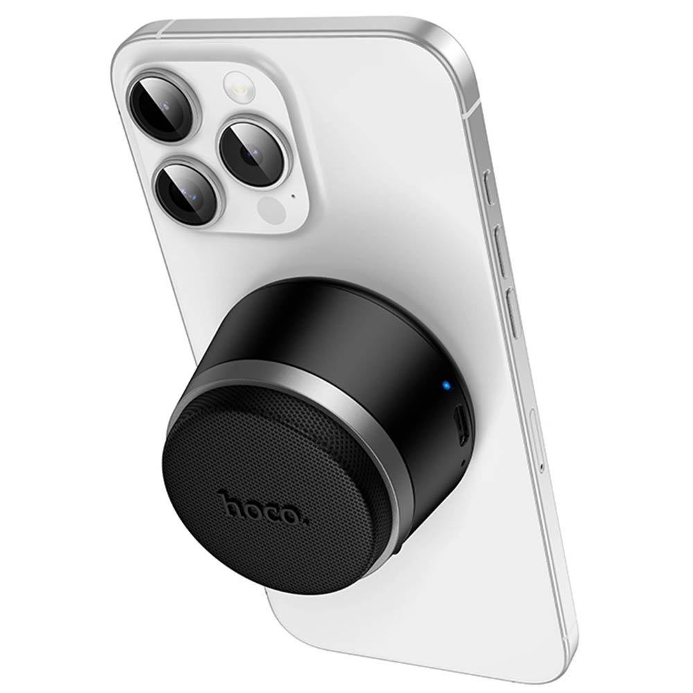 Портативная колонка HOCO HC43, Bluetooth, магнитное крепление, цвет черный (распродажа -30%)