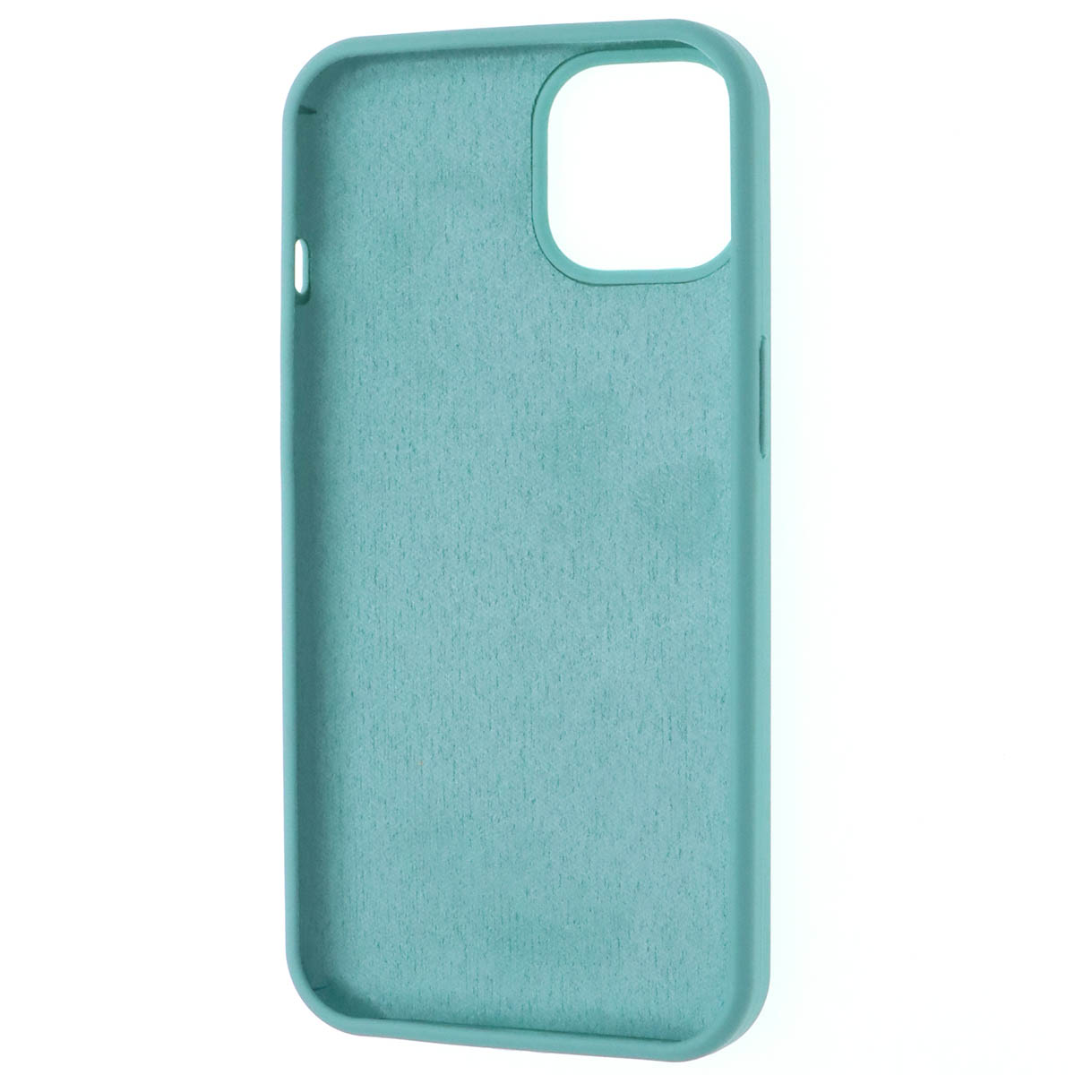 Чехол накладка Silicon Case для APPLE iPhone 14 (6.1"), силикон, бархат, цвет бледно бирюзовый
