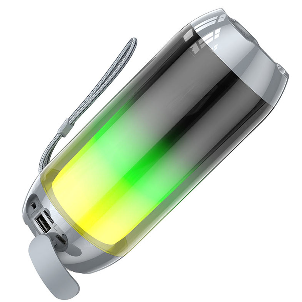 Портативная колонка BOROFONE BR25 Crazy, RGB подсветка, цвет серый (распродажа -50%)