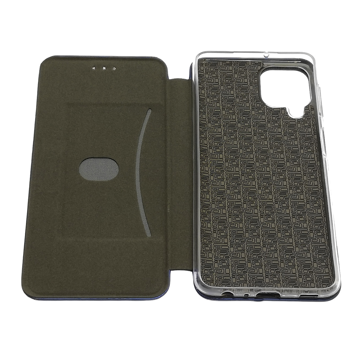 Чехол книжка STYLISH для SAMSUNG Galaxy A22 4G (SM-A225F), M22 (SM-M225F), M32 (SM-M325F), экокожа, визитница, цвет серебристый