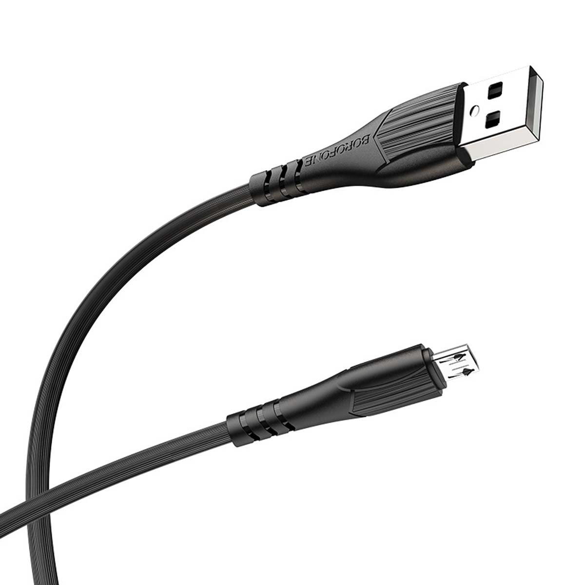 Кабель BOROFONE BX37 Wieldy Micro USB, 2.4A, длина 1 метр, силикон, цвет черный