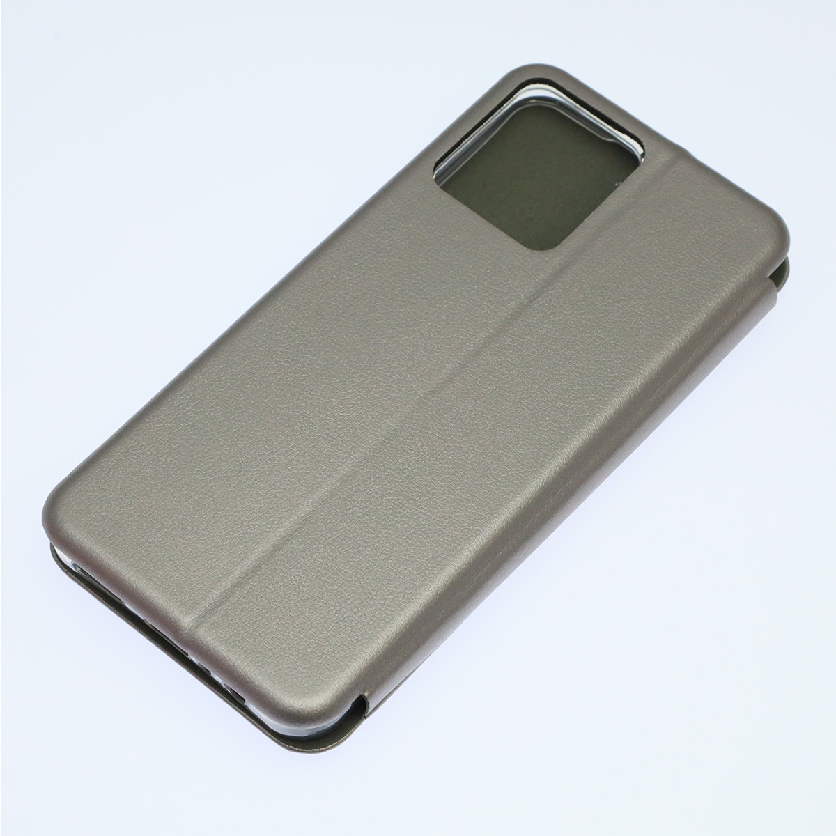 Чехол книжка STYLISH для Realme C30, Realme C30S, Realme Narzo 50i Prime, экокожа, визитница, цвет серебристый