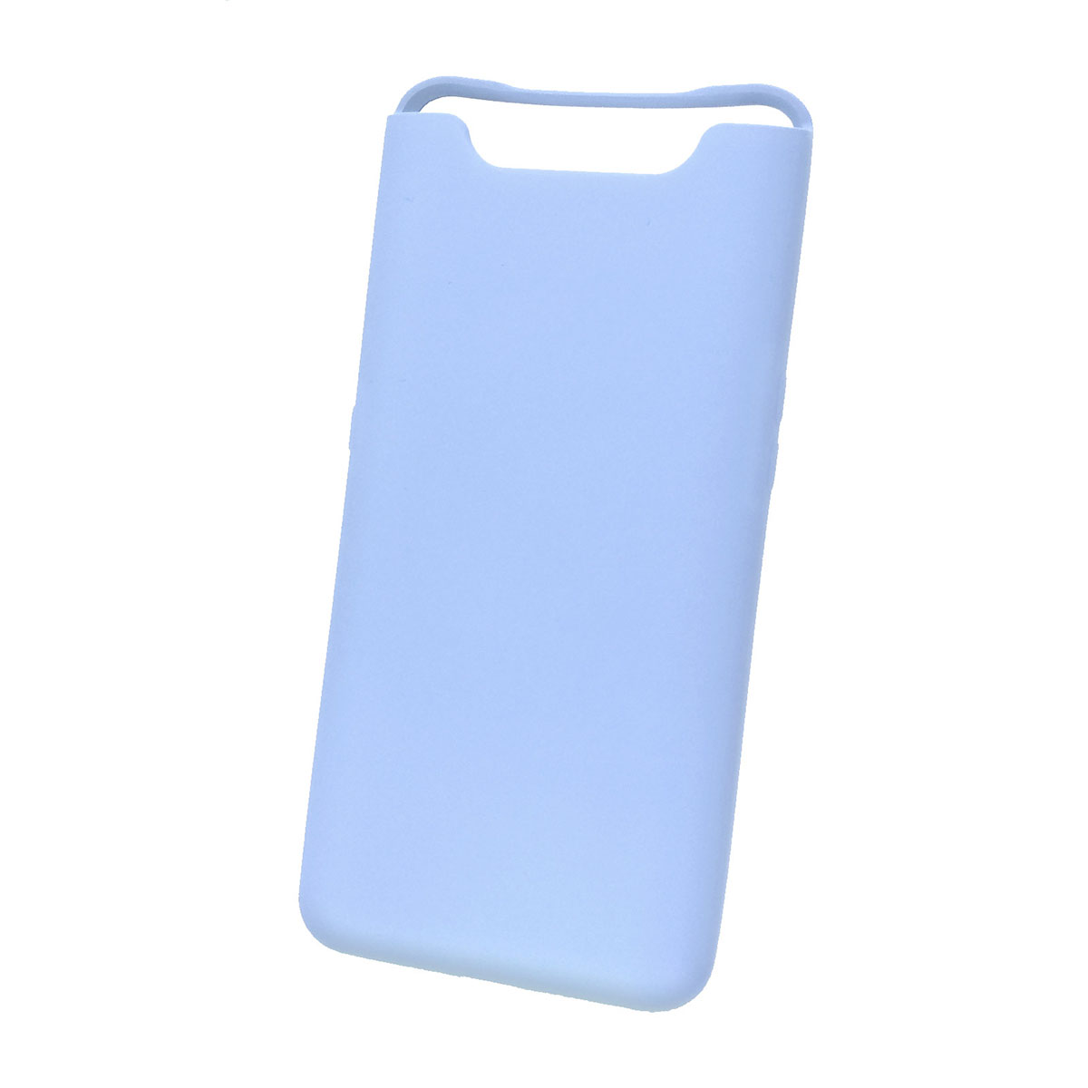 Чехол накладка Silicon Cover для Samsung A80 2019 (SM-A805), силикон, бархат, цвет голубой.