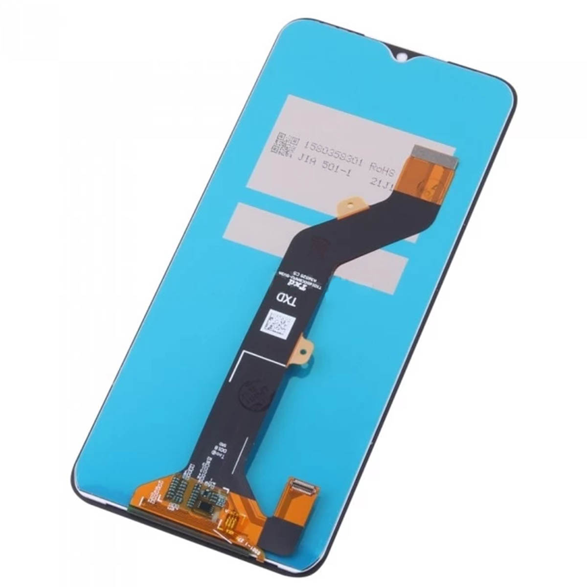 Дисплей в сборе с тачскрином для TECNO Spark 7, цвет черный