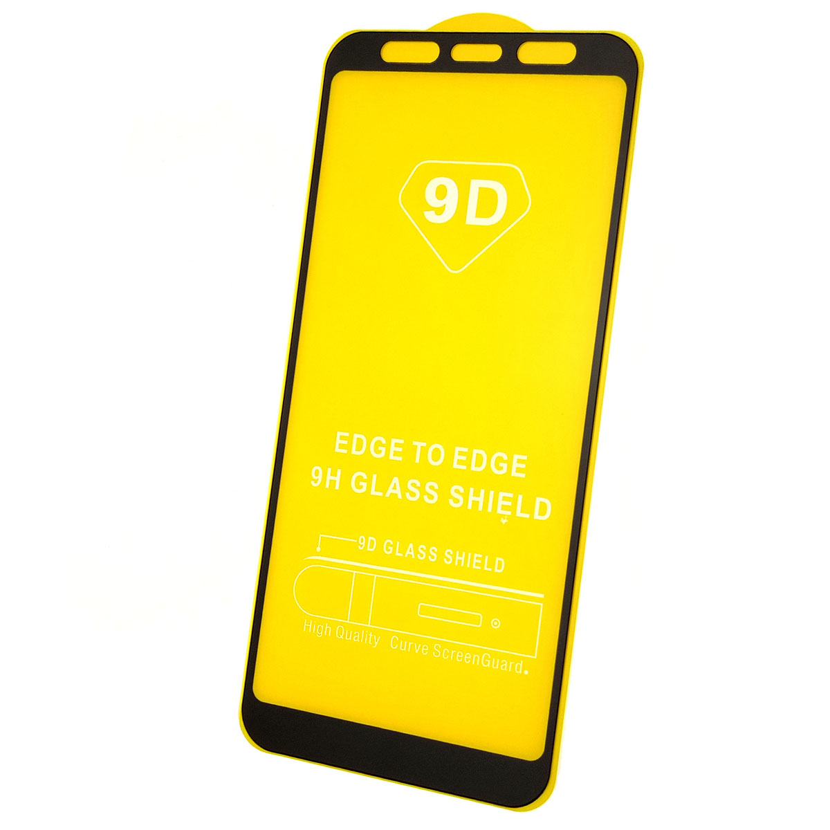 Защитное стекло 9D для SAMSUNG Galaxy A7 2018 (SM-A750), цвет окантовки черный