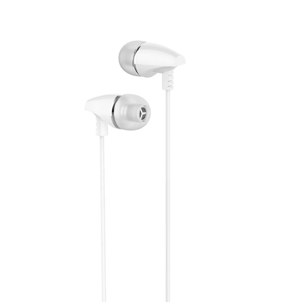 Гарнитура (наушники с микрофоном) проводная, BOROFONE BM25 Sound edge, цвет белый