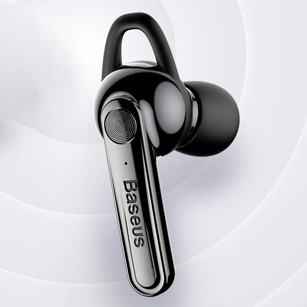 Гарнитура (наушник с микрофоном) беспроводная, BASEUS NGCX-01 Magnetic Wireless Earphone, цвет черный.