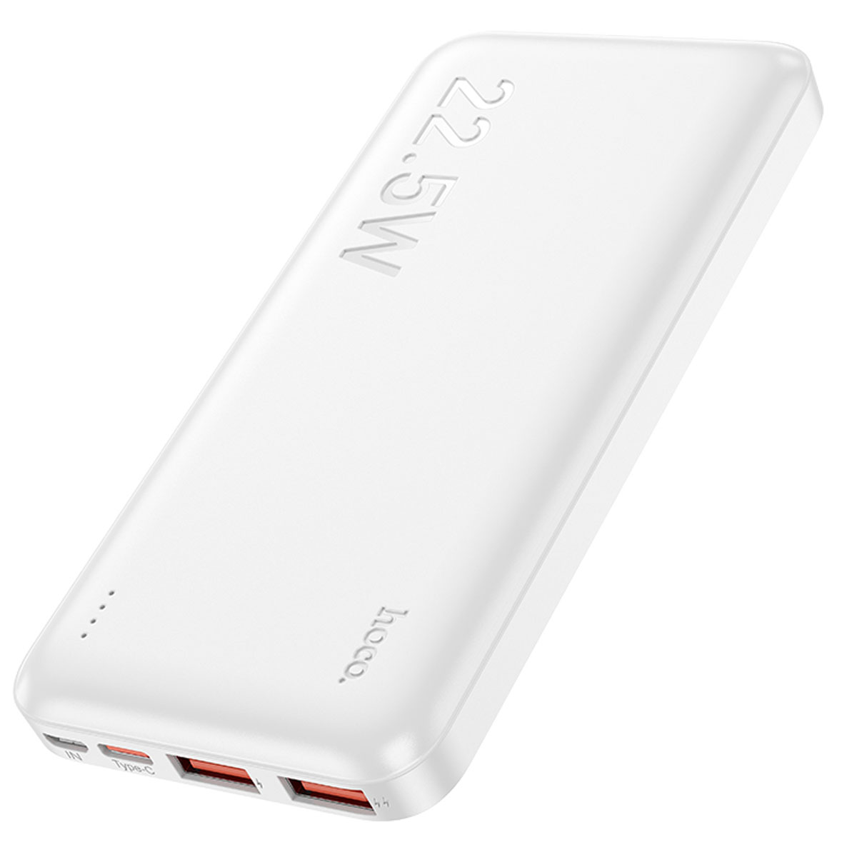 Внешний портативный аккумулятор, Power Bank HOCO J101 Astute, 10000 mAh, 22.5W, PD20W, QC3.0, цвет белый