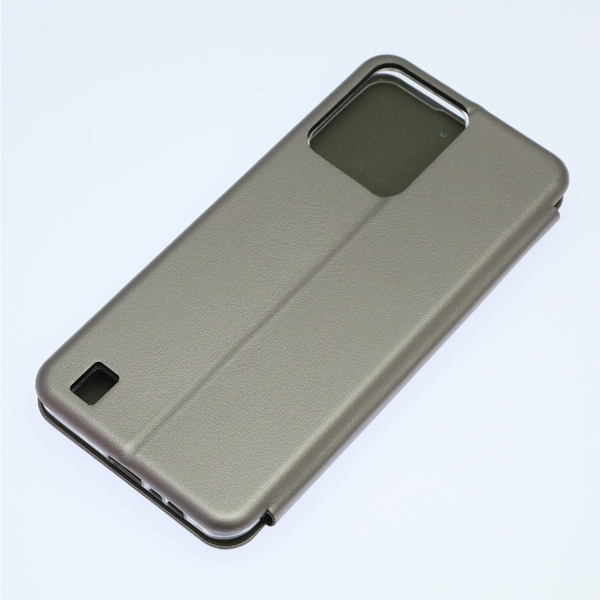 Чехол книжка STYLISH для Realme C31, экокожа, визитница, цвет серебристый