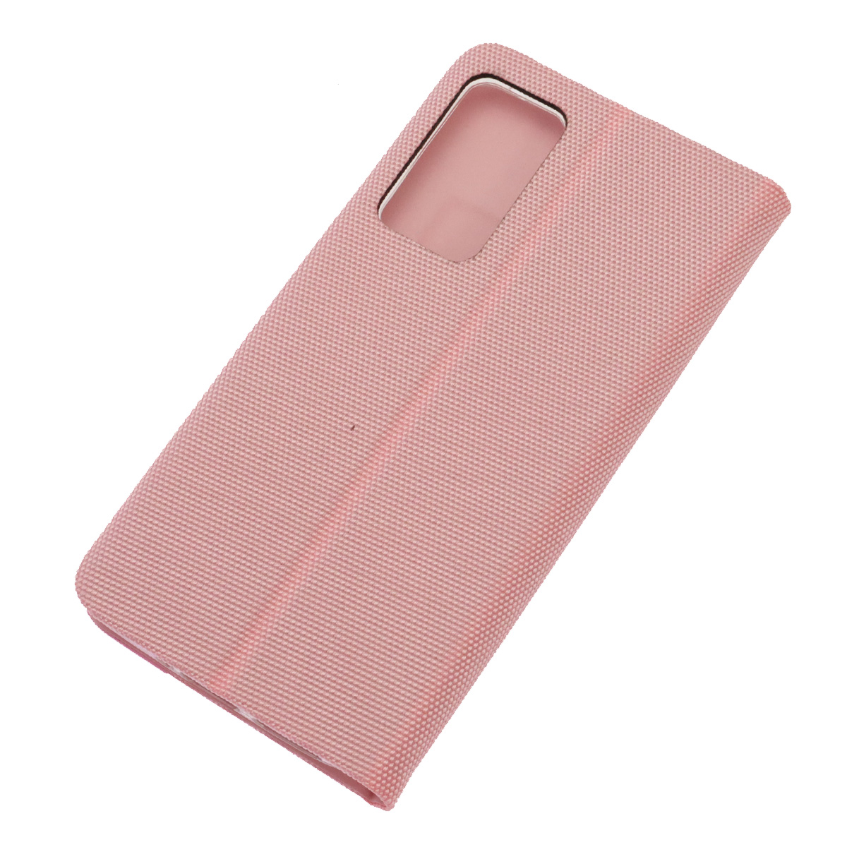 Чехол книжка MESH для XIAOMI 12, 12X, текстиль, силикон, бархат, визитница, цвет розовый