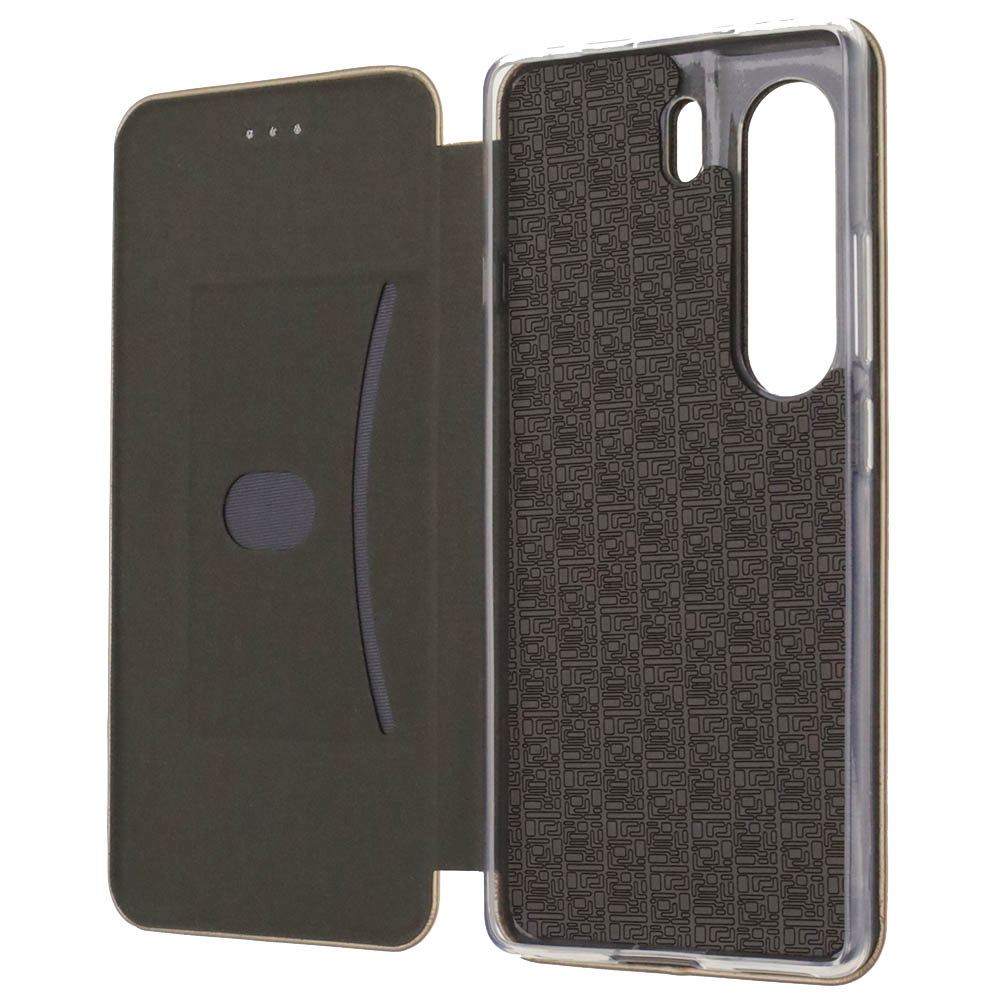 Чехол книжка STYLISH для TECNO Camon 40, экокожа, визитница, цвет золотистый