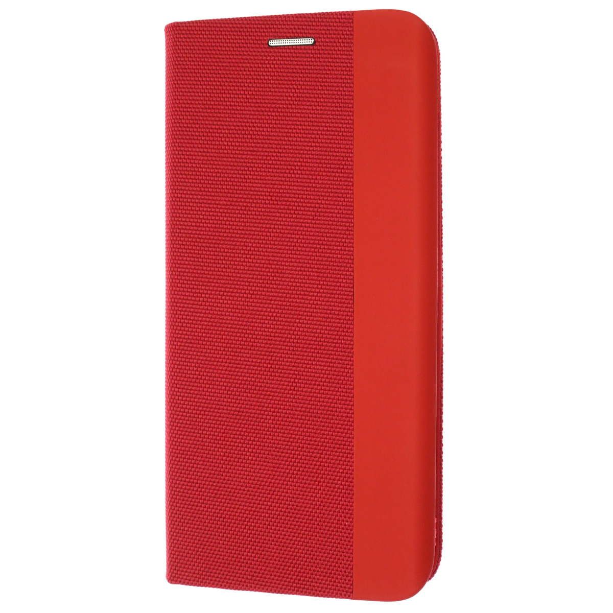 Чехол книжка MESH для Realme C25, C25S, текстиль, силикон, бархат, визитница, цвет красный