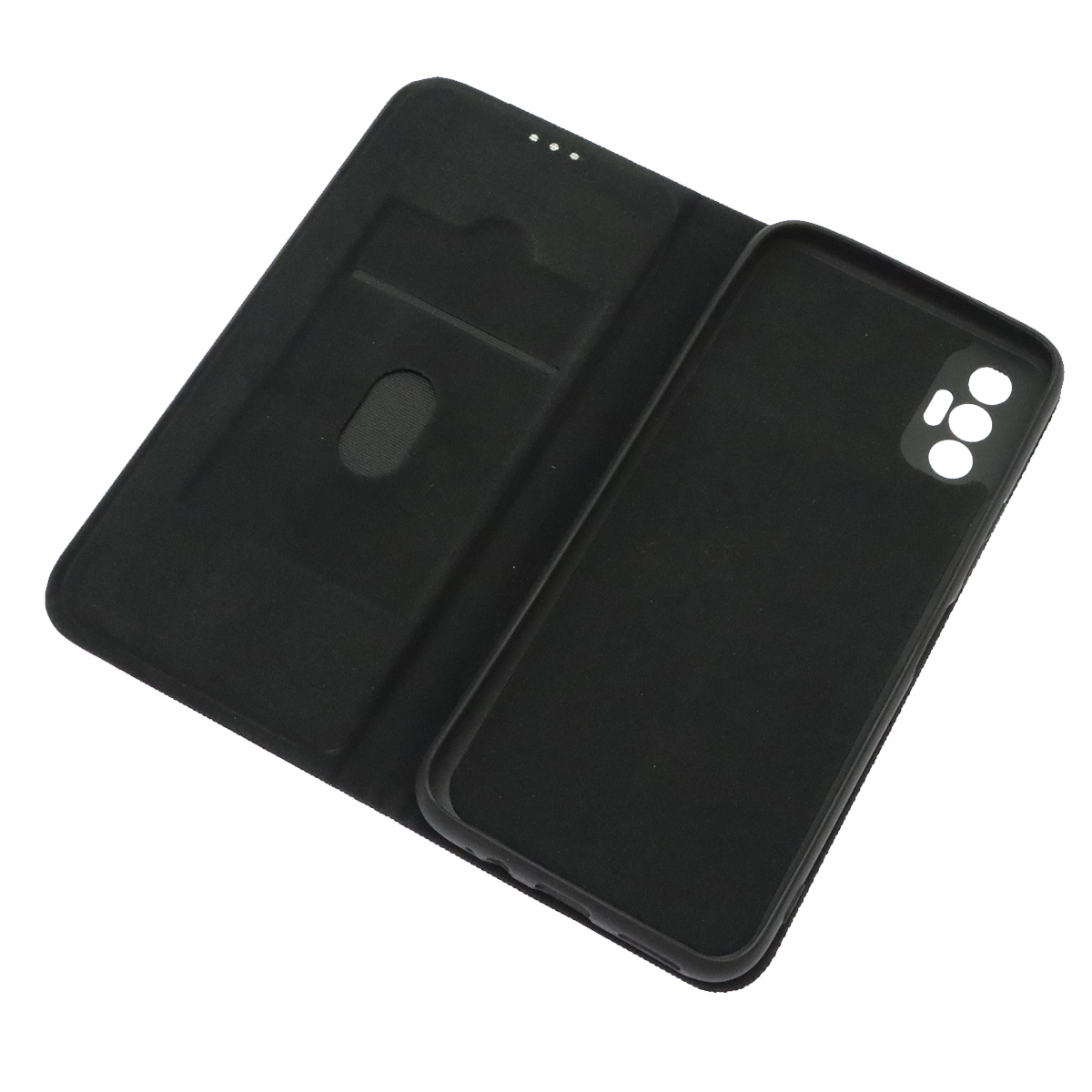 Чехол книжка MESH для TECNO Spark 8P, текстиль, силикон, бархат, визитница, цвет черный