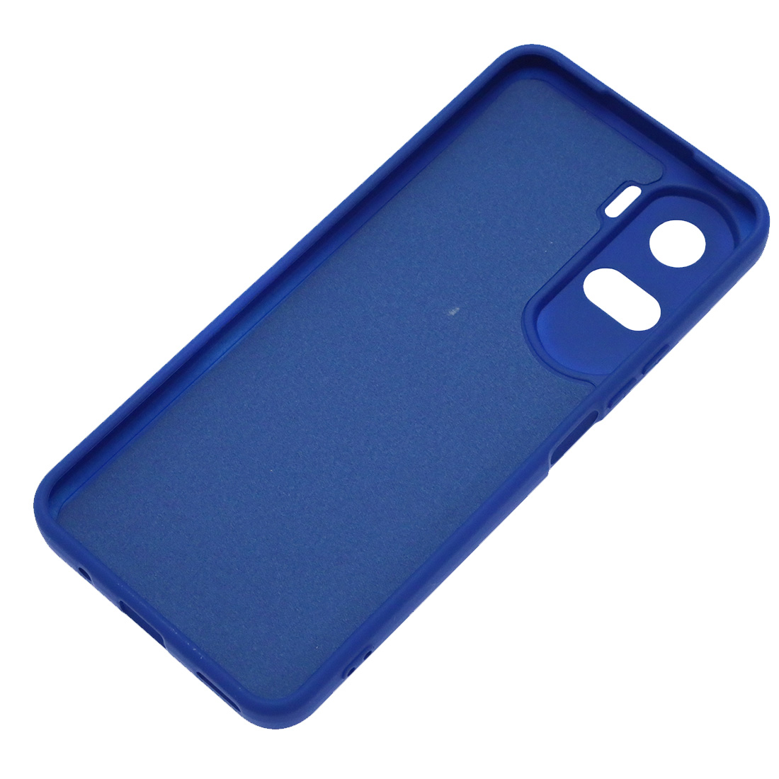 Чехол накладка Silicon Cover для Honor 90 Lite, защита камеры, силикон, бархат, цвет синий
