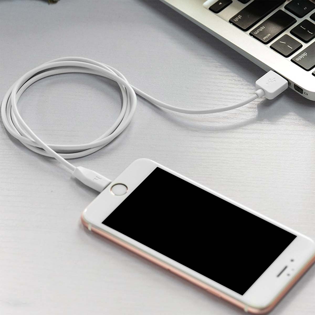 Кабель HOCO X1 Rapid APPLE Lightning 8 pin, 2.4A, длина 3 метра, цвет белый