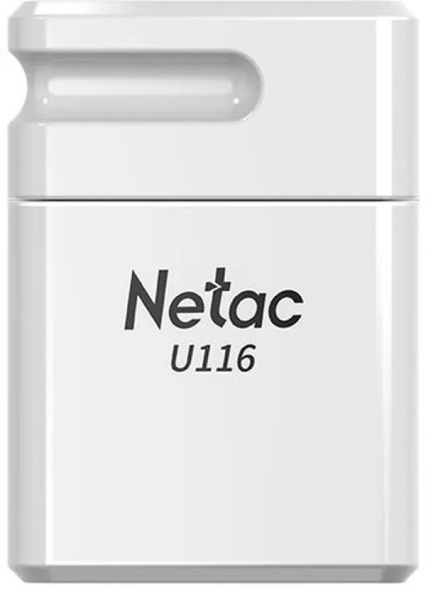 Флешка USB 2.0 4GB Netac U116 (NT03U116N-004G-20WH), цвет белый