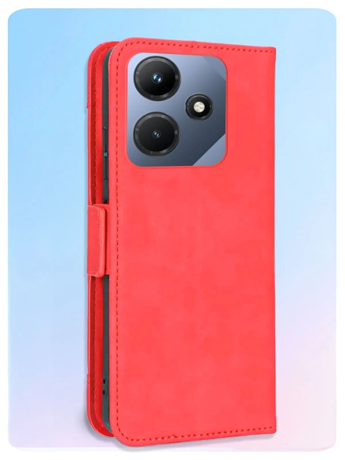 Чехол книжка MOBIS для INFINIX HOT 30i, экокожа, визитница, цвет красный