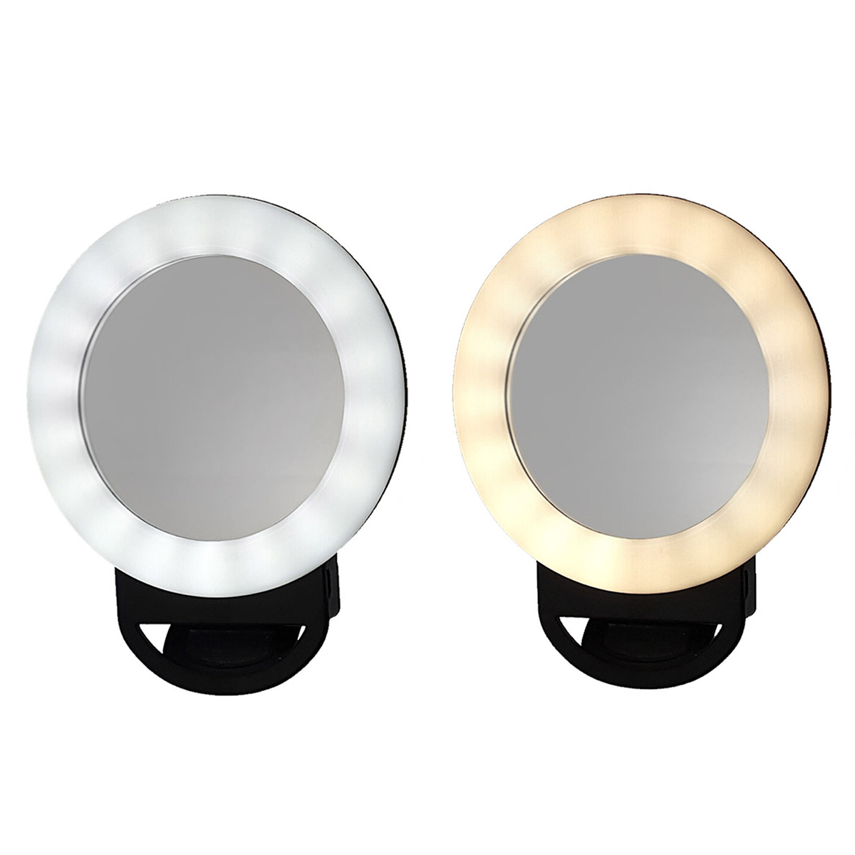 Led вспышка для селфи HR-20, с зеркалом для макияжа.
