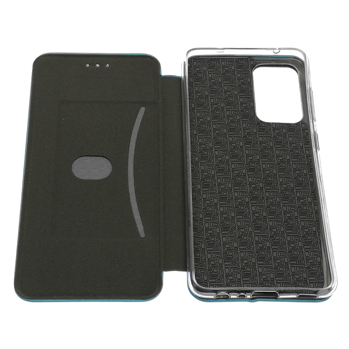 Чехол книжка STYLISH для SAMSUNG Galaxy A52 (SM-A525), экокожа, визитница, цвет голубой