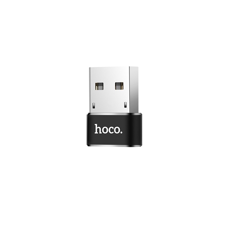 Адаптер, переходник, конвертер HOCO UA6 USB на USB Type C, цвет черный