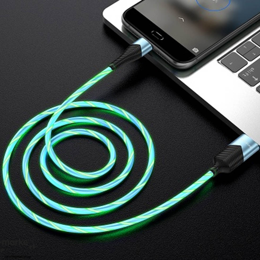 Кабель BOROFONE BU19 Streamer, Micro USB, длина 1 метра 2.4A, цвет синий