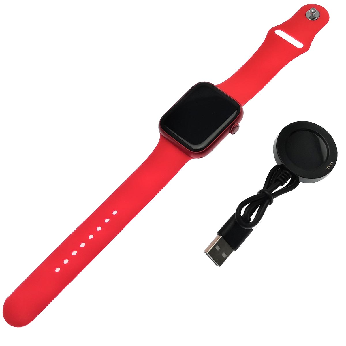 Смарт-часы Smart Watch AK76, Bluetooth, шагомер, датчик пульса, цвет красный (-70%)