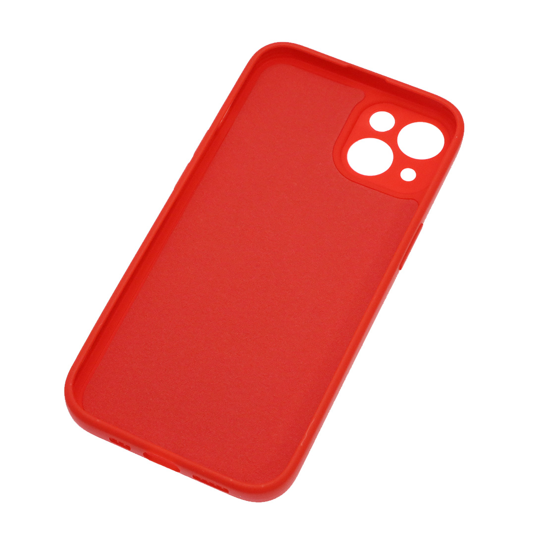 Чехол накладка для APPLE iPhone 13, силикон, бархат, цвет красный