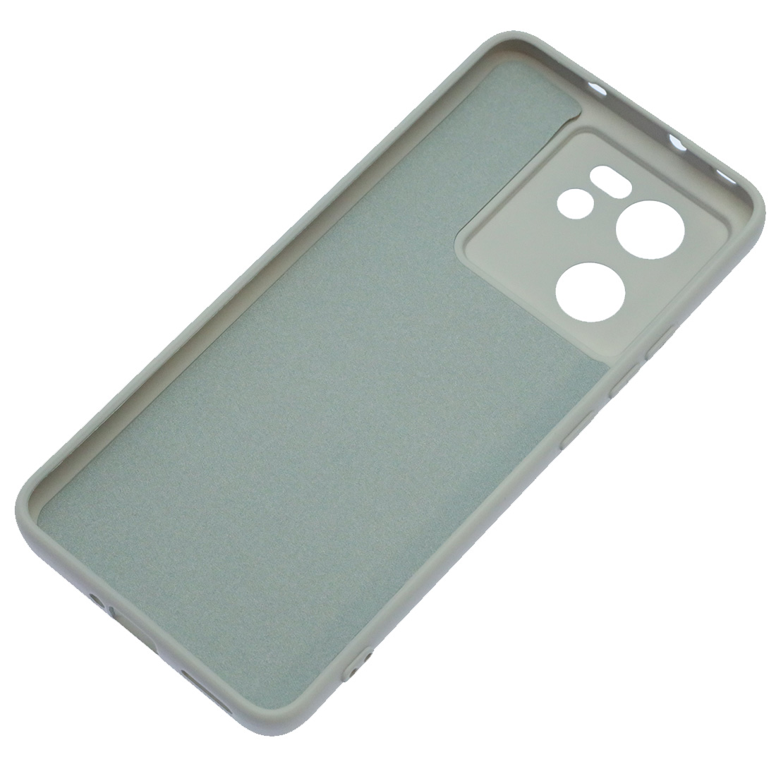 Чехол накладка Silicon Cover для XIAOMI 13T, XIAOMI 13T Pro, защита камеры, силикон, бархат, цвет серый