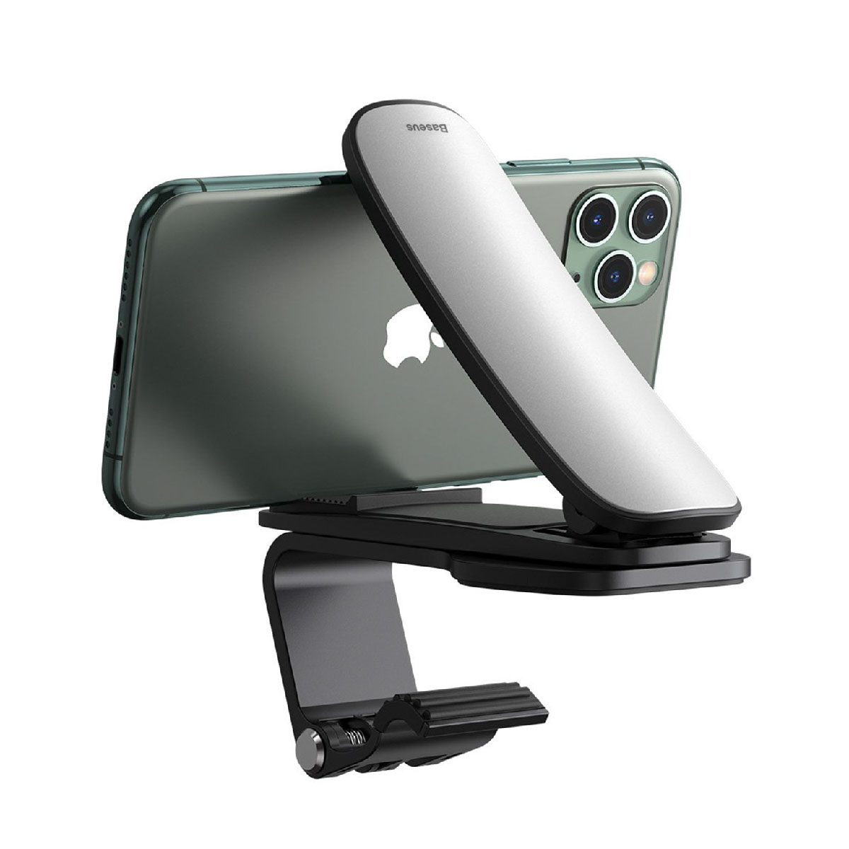 Автомобильный держатель BASEUS SUDZ-A0S Big Mouth Pro Car Mount, прищепка на торпеду, цвет серебристо черный.