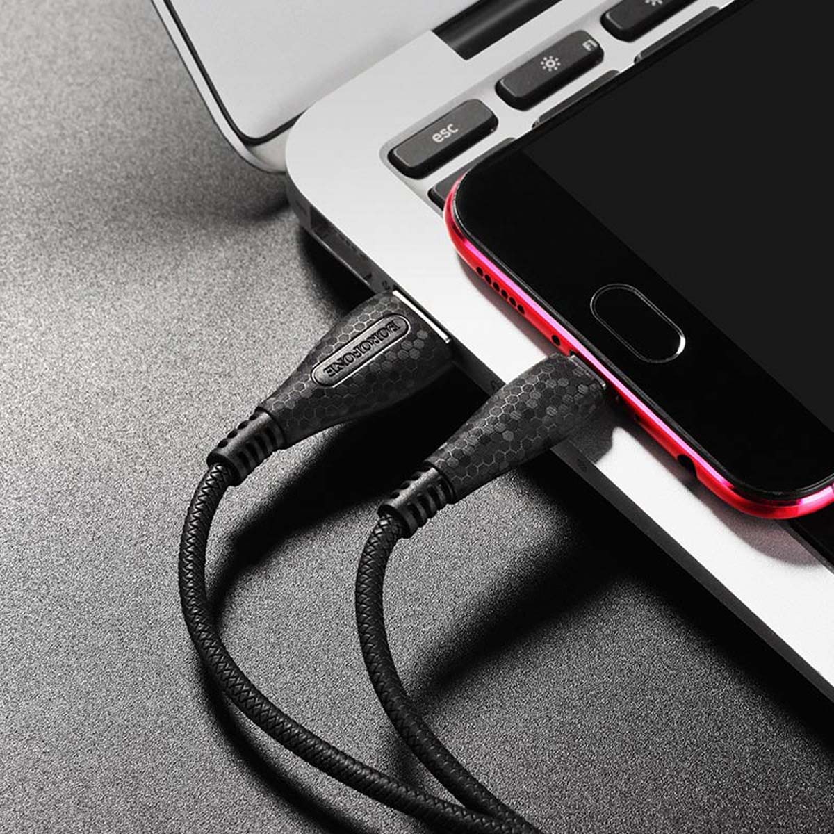Кабель BOROFONE BX38 Cool charge Micro USB, длина 1 метр, цвет черный