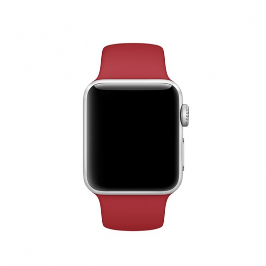 Ремешок для Apple Watch спортивный "Sport", размер 42-44 mm, цвет красный гранат