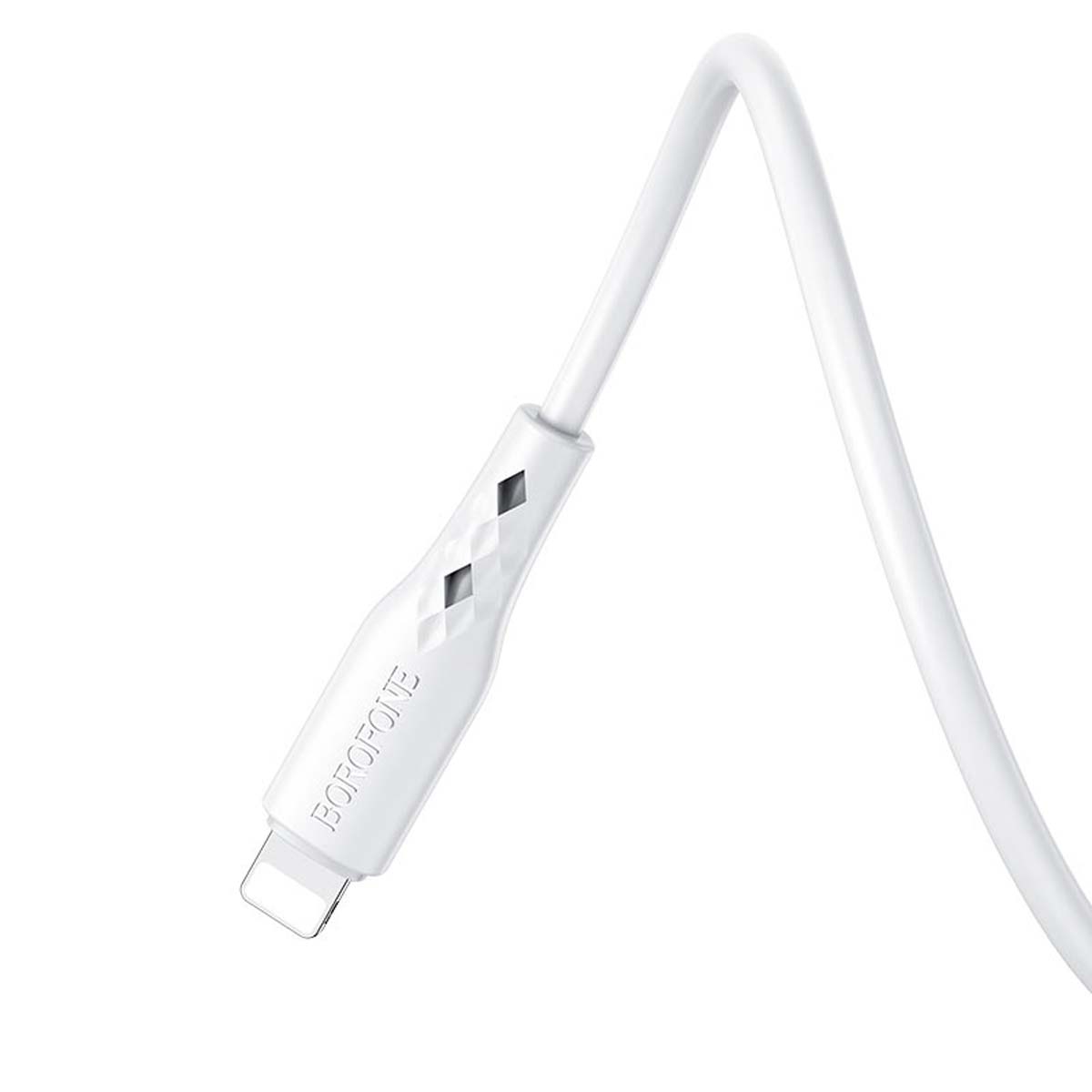 Кабель BOROFONE BX48 Lightning 8 pin, 2.4A, длина 1 метр, силикон, цвет белый