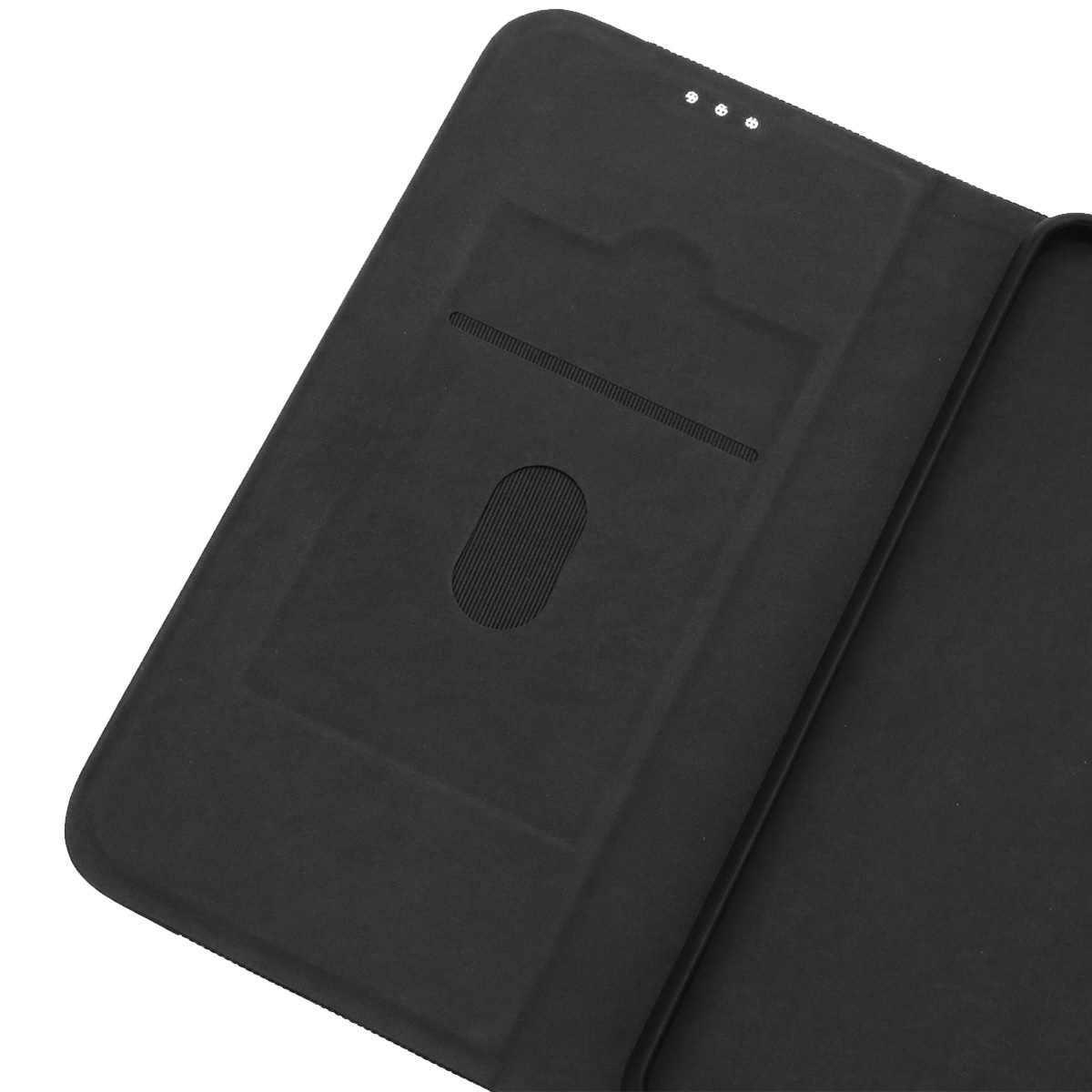 Чехол книжка MESH для APPLE iPhone 14 Pro, текстиль, силикон, бархат, визитница, цвет черный