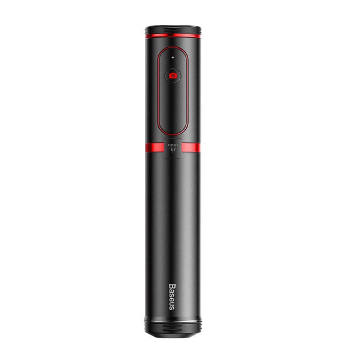 Держатель телескопический, монопод, селфи палка Baseus Fully Folding Bluetooth, цвет черно красный (распродажа -60%)