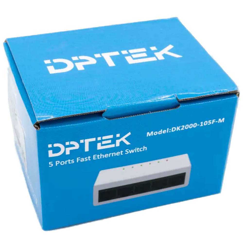 Коммутатор, свитч DPTEK DK2000-105F-M, 5 портов, 10/100Mbps, цвет белый