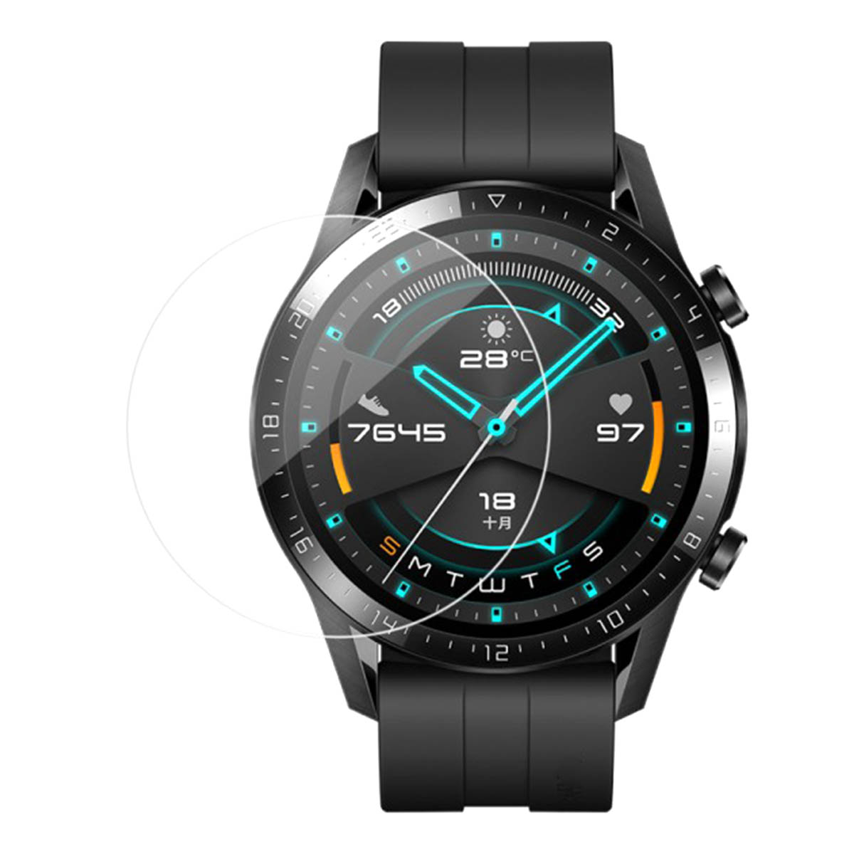 Защитное стекло 0,33 для HUAWEI Watch GT - 46 мм, цвет прозрачный