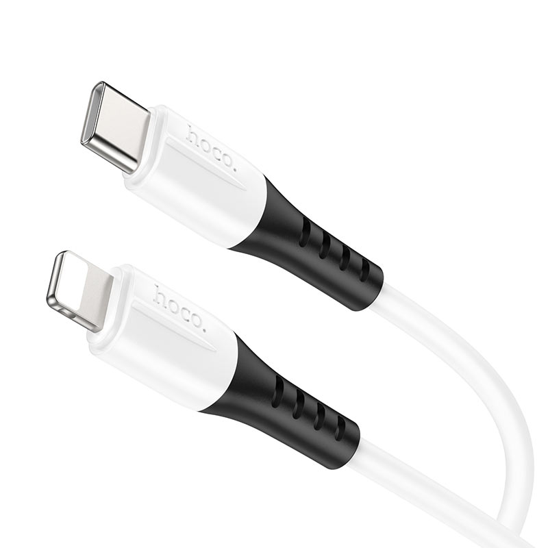 Кабель HOCO X82 USB Type C на Lightning 8 pin, 3A, PD27W, длина 1 метр, цвет белый
