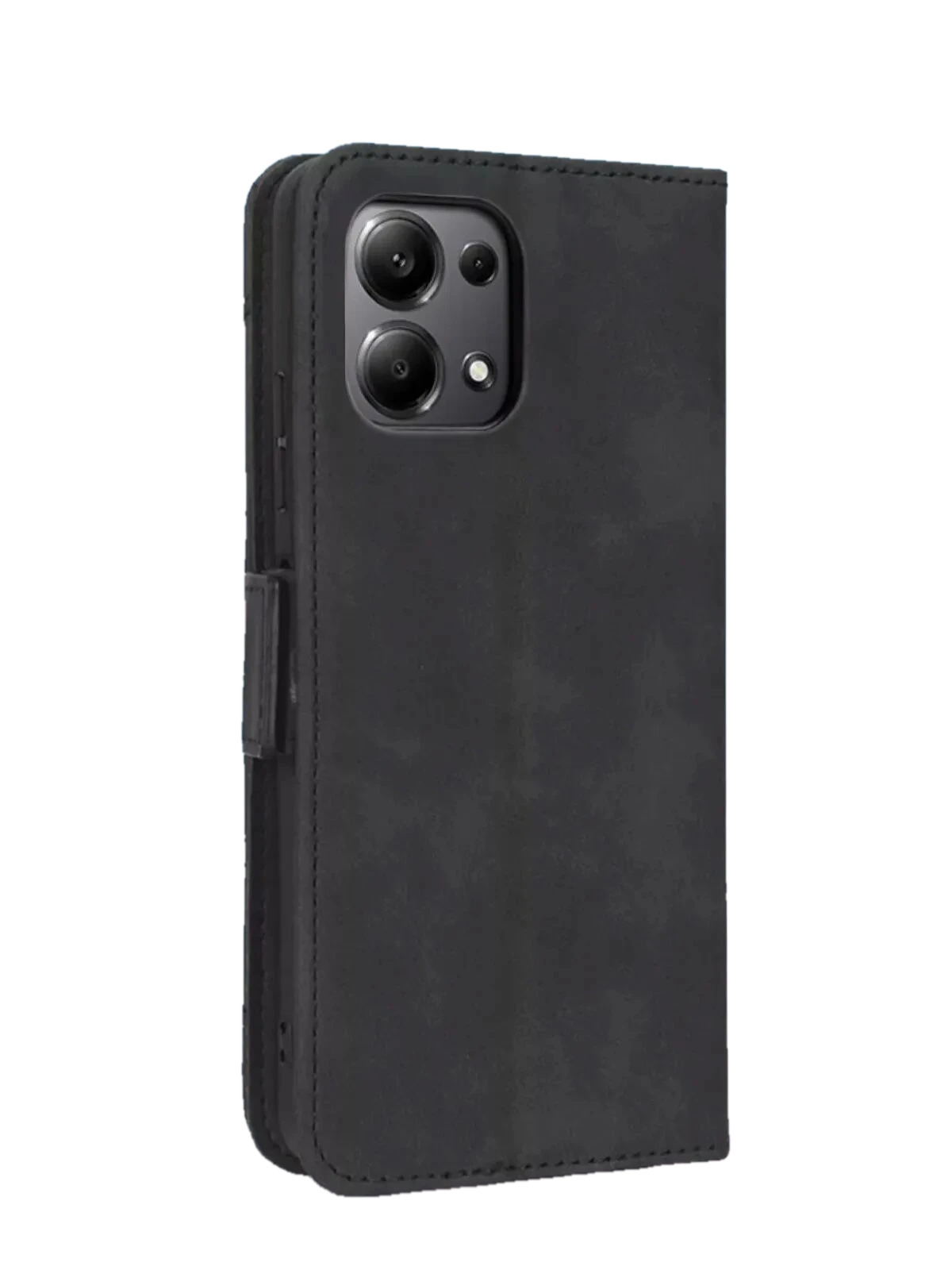 Чехол книжка для XIAOMI Redmi Note 13 4G, экокожа, визитница, цвет черный