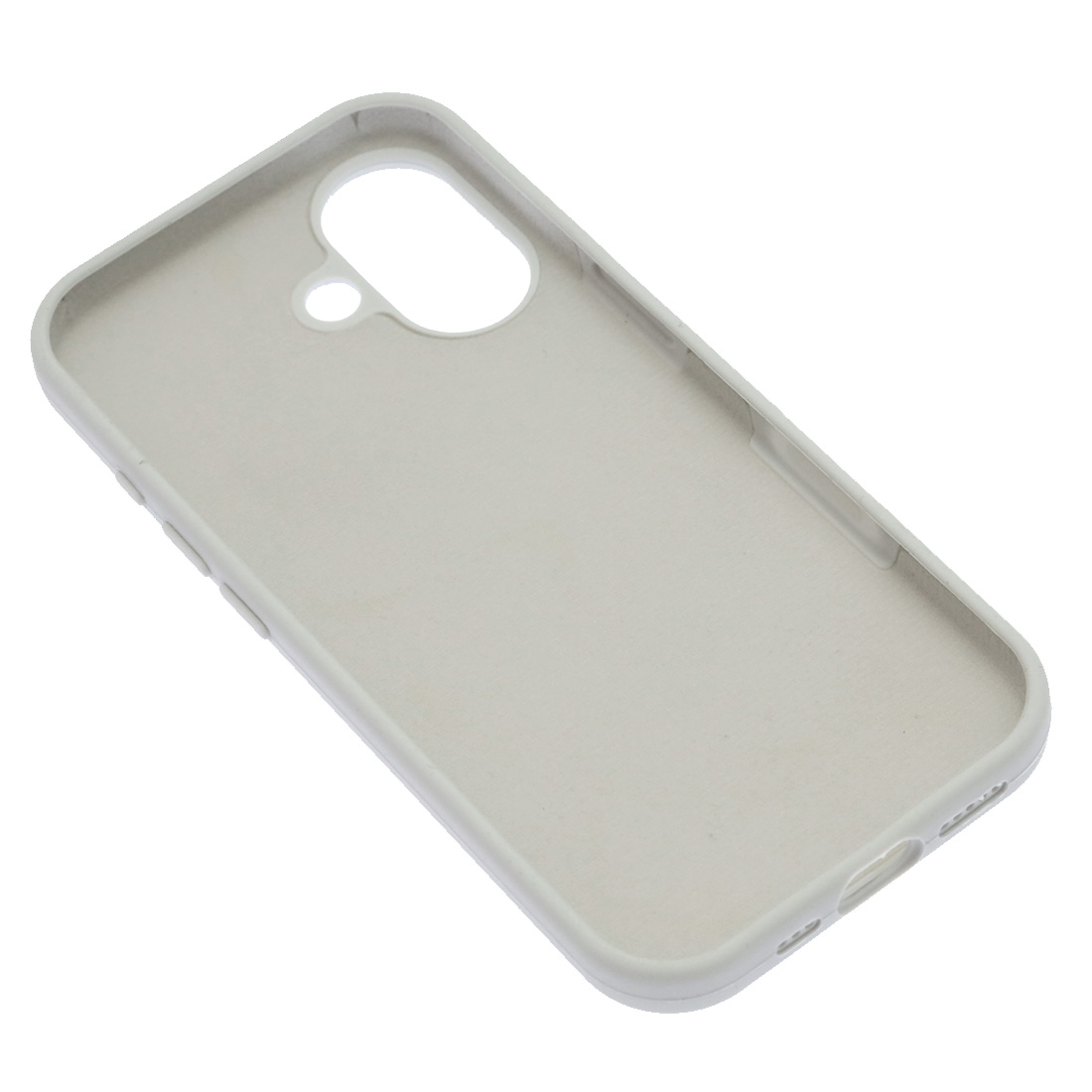 Чехол накладка Silicone Case для Apple iPhone 17, силикон, бархатная подложка, цвет белый