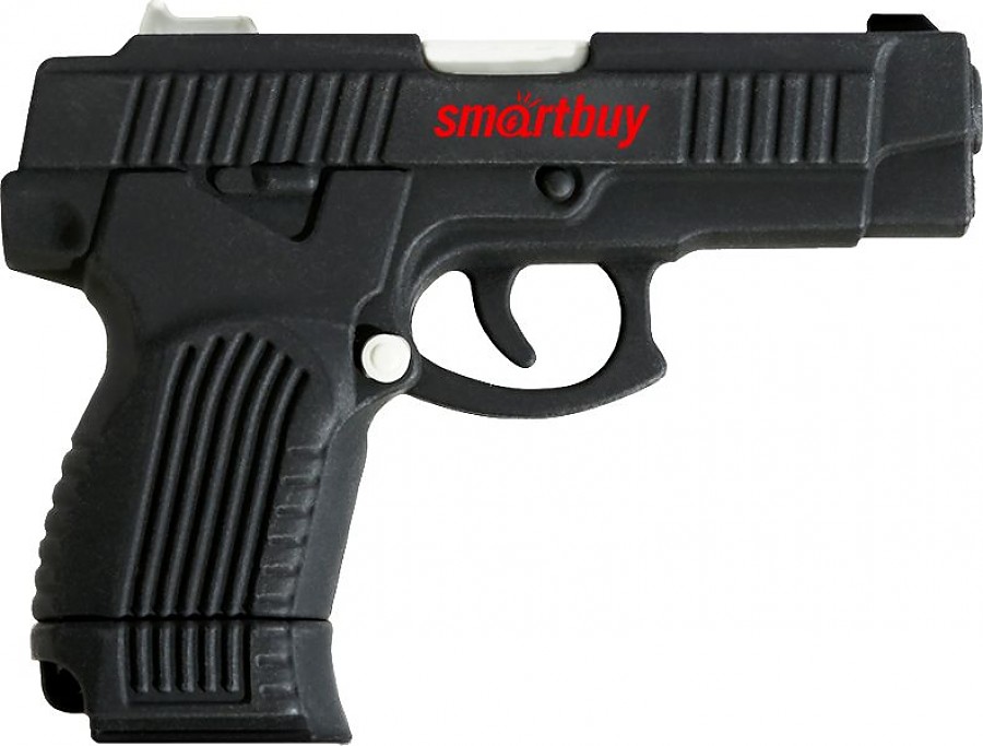 Флешка USB 2.0 32GB SMARTBUY Wild series, фигурка пистолет, цвет черный